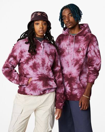 Converse Go-To Star Dyed Standard Fit Fleece Pullover Hoodie